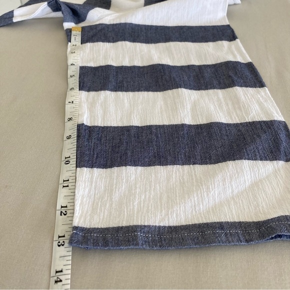 Y2K Palm Island Women’s 3X Nautical Blue & White Stripe Dress Midi 3/4 Sleeve - Picture 7 of 9